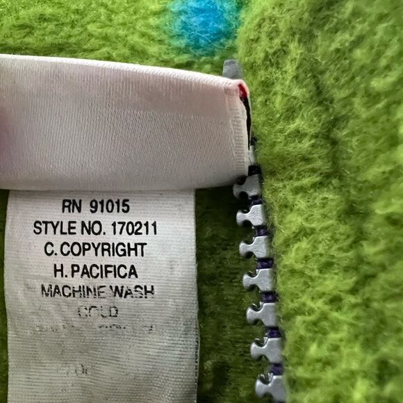 Zzapp Vintage Sweater Womens Medium Yellow Geometric Pattern Fleece Sz L 1/4 Zip - Picture 4 of 10